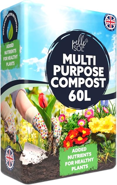 Pelle & Sol 60L Multi Purpose Compost - Nutrient Rich Potting Soil