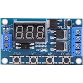 DC 5-36V Timer Module, 60x34 mm Delay Timing Cycle Module, Delay Timer Relay Switch, Turn On/Off Relay Module with LED Display