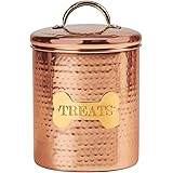 Amici Pet King Charles Medium Amici Home Dog Treats Canister-38, Medium/38 oz, Copper