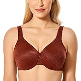 DELIMIRA Women's Minimizer Plus Size Underwire Unlined Full Coverage Christmas Bra