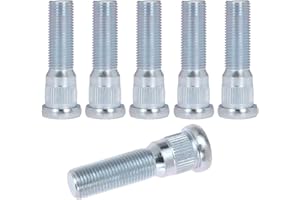 HIFEEDOR 6Pack Wheel Stud for Trailer for Lippert Axles 3500 lb for Dexter 4400 lb with 1/2"-20 UNF Thread Size 0.617" Spline, 0.77" Head 2.2" Length