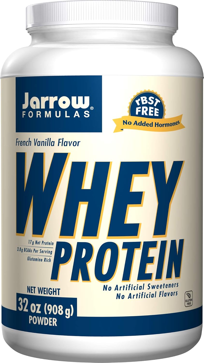 Jarrow formulas whey protein supports muscle development, french vanilla, 32 Ounce