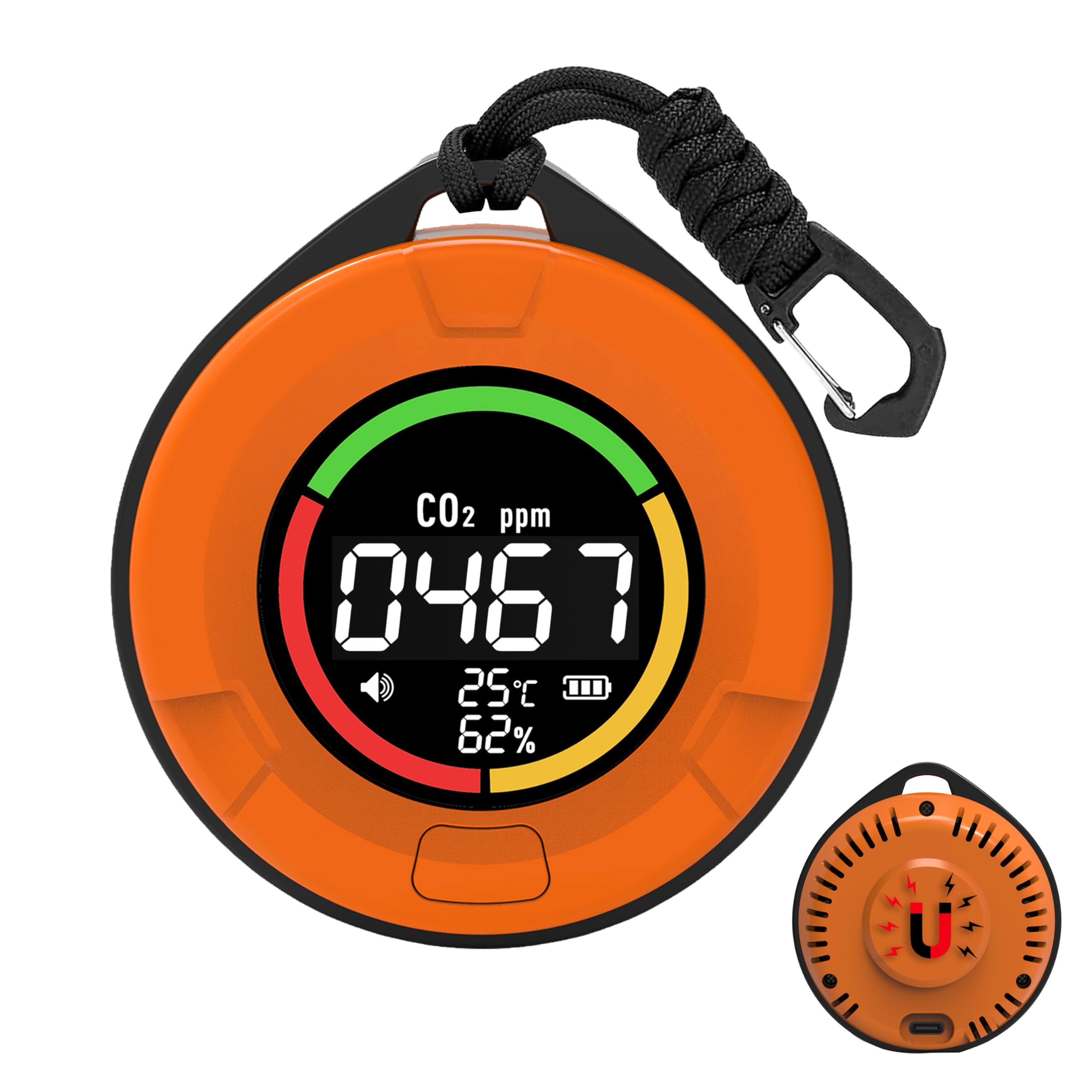 Photo 1 of Protmex 4 in 1 Portable Carbon Monoxide Detector, Professional Rechargeable CO CO2 Detector Meter Air Quality Monitor with Magnetic Suction, RV Carbon Dioxide Detector Alarm Temp/Humidity Sensor