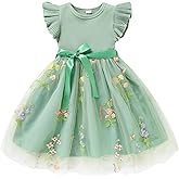 Sinhoon Toddler Girl Tulle Dress Summer Ruffle Sleeveless Baby Girl Fashion Casual Dresses 1-6Y