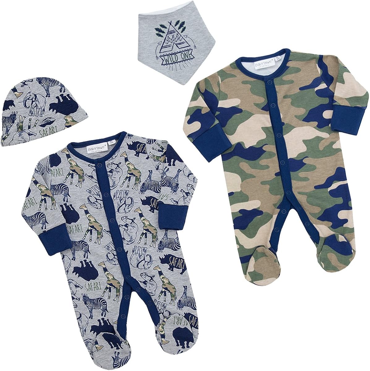 newborn sleepsuits with scratch mitts