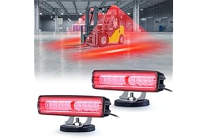 ETZONE Forklift Safety Light with Red Side Warning Zone,30W LED Pedestrian Warning Light with Adjustable Magnetic Base for Warehouse and Industrial Use, Enhances Workplace Safety,DC 10-110V