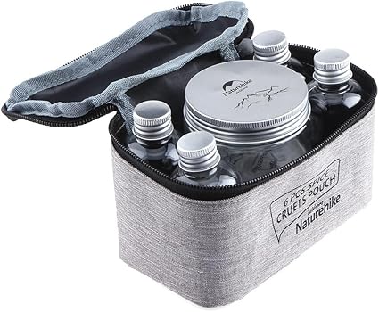 Amazon Spice Jars Awakingdemiアウトドア6個ポータブルspice Jarポーチ Cruetsハーブコンテナシェイカーシーズニング調味料入れボトルホームキャンプbbqピクニックオーガナイザー Awakingdemi 調味料 スパイスラック 通販