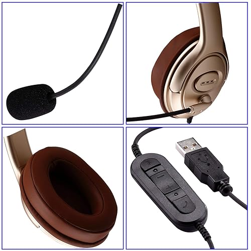 USB Headset with Microphone Noise Cancelling for Laptop PC - Main Image