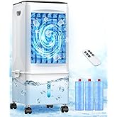 Portable Air Conditioners, [2.5 Gal] Fast Cooling Evaporative Air Cooler, 60W Quiet Portable AC Unit w/Remote &amp; Timer, 4-IN-1 Swamp Cooler, Windowless Air Conditioners Fan for Bedroom Dorm Garage