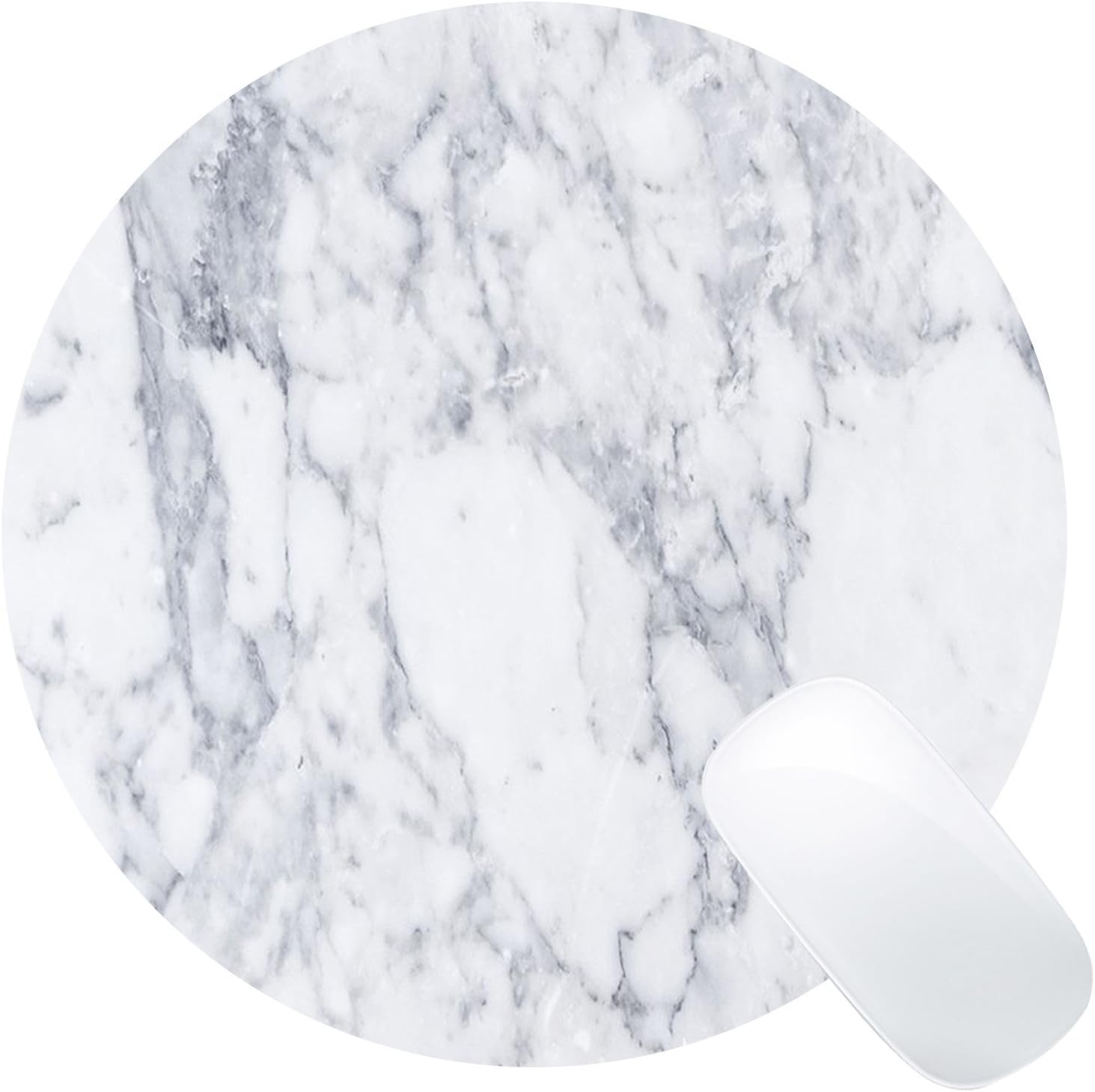 Royal Up Personalized Marble Office Desktop or Gaming Cloth Surface Natural Rubber Round Mouse Pad (7.87x 7.87 x0.08 Inch) for Mac and Windows