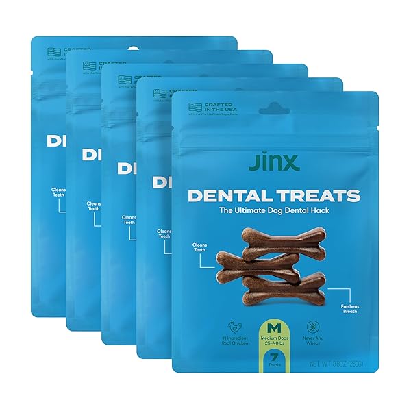 JINX DENTAL CHEWS FOR MEDIUM DOGS, ALL NATURAL,...