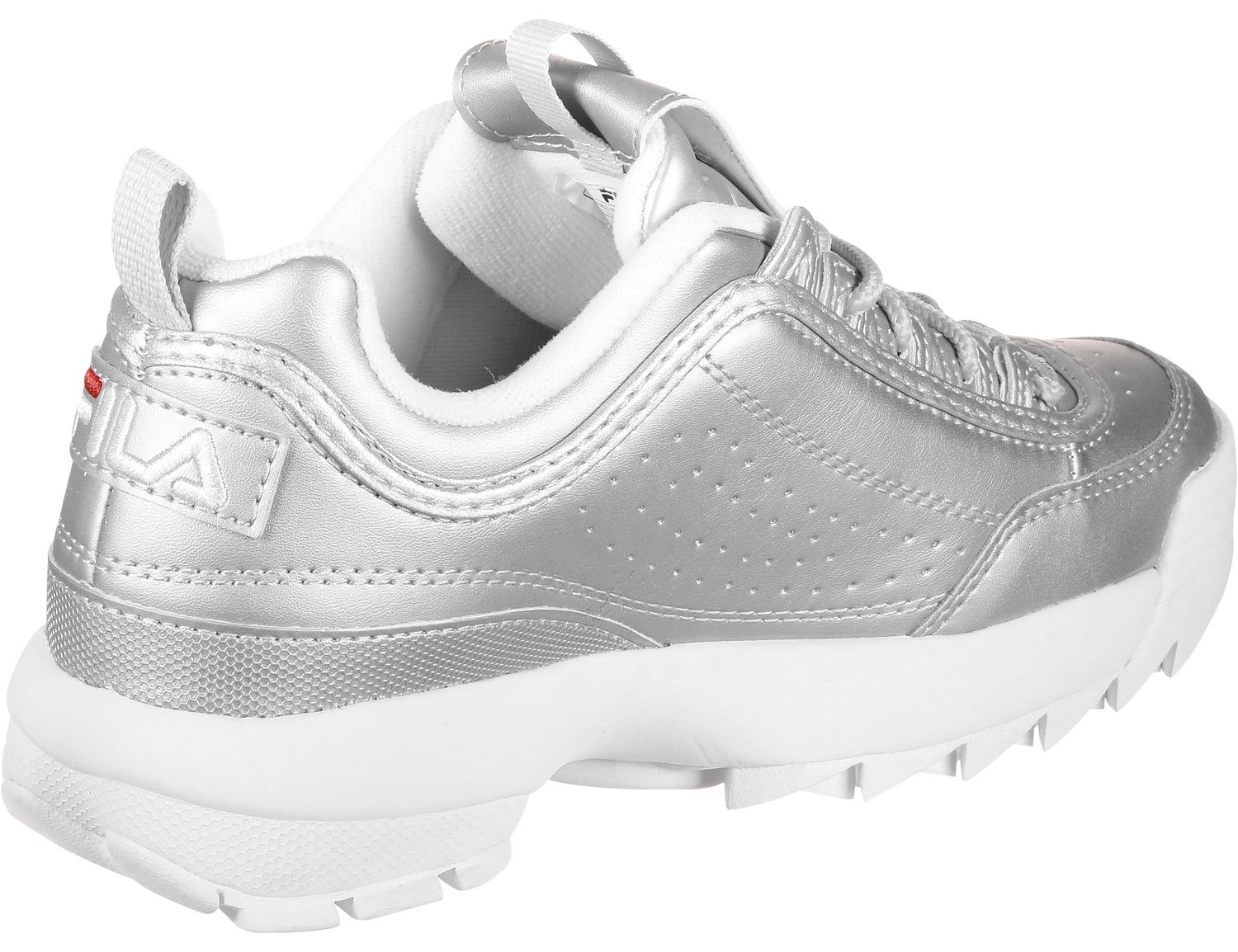 fila disruptor low silver