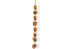 PYOR Tiger Eye Crystal Tumbled Wall Hanger Chakra Balancing Gemstone Tassel Hanging Ornaments Window/Wall/car hangings Reiki Aura Cleansing Good Luck Charm Chakras Stones Natural Home Decor