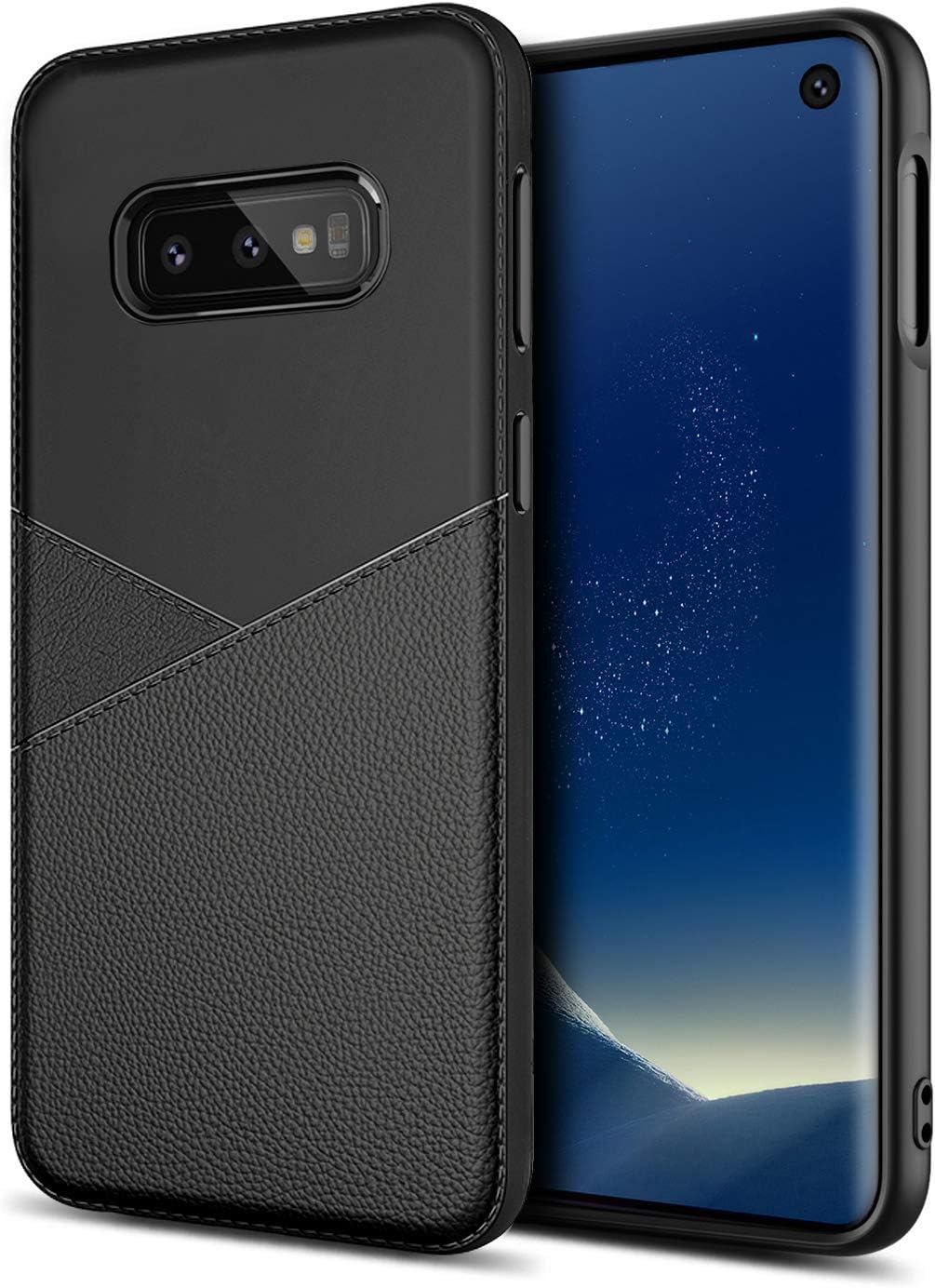GREATRULY Soft Silicone Case for Galaxy S10e,Flexible Slim Drop Proof Case for Samsung Galaxy S10e,Thin Protective Cellphone Cover Shell,Black