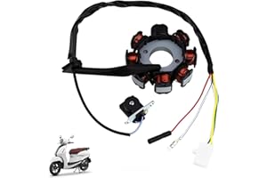 JOYYANGFANG GY6 8 Pole 5 Wire Ignition Stator Magneto for 49cc-180cc Engines - Compatible with TaoTao, Sunl, Roketa, Kazuma ATV Scooter Moped Dune Buggy Go Kart