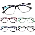SIGVAN Ladies Reading Glasses Blue Light Blocking Spring Hinge Fashion Pattern Print Eyeglasses for Women