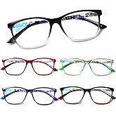 SIGVAN Ladies Reading Glasses Blue Light Blocking Spring Hinge Fashion Pattern Print Eyeglasses for Women