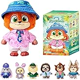 MINISO Disney Zootopia 2 City Residents Series Vinyl Plush Keychain Blind Box, Cute Animal Figure Charm Collectible Surprise Gift for Bag Decor, Random Single Box