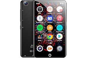 CONRAIN 80GB MP3 Player with Bluetooth and WiFi, MP3 Player with Rear Camera, Android Mp4 Mp3 Player with Spotify, Audible, Amazon Music, Deezer, Portable Music Player with Speaker, FM Radio, E-Book