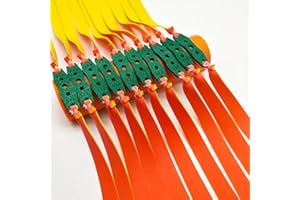 RRLOM 10 Pcs Slingshot Flat Rubber Bands, 1.2 mm Thick Powerful Slingshot Replacement Bands for Slingshot Hunting Shooting Games