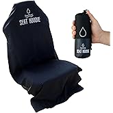 Seat Hoodie Car Seat Towel | Premium Microfiber Towel Seat Covers for Cars | Universal Fit & Machine Washable | Portable Car Seat Towel Cover After Gym, Yoga, Beach Black