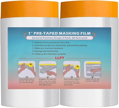 LLPT Tape and Drape Pre-Taped Masking Film 2-Pack 140cm x 20m MFT1402