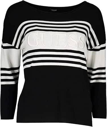 GUESS Violante Jumpers & Cardigans Women Black/White - S - Jumpers Sweater at Amazon Womenâs 