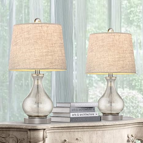 glass bedside table lamps