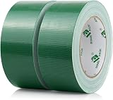 BOMEI PACK 2x Green Duct Tape 230mic Reinforced Cloth Gaffer 48mm x 30Y view 1