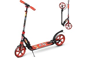 Skidee Scooter for Adults and Teens – Adjustable Height, Kids Scooter, Folding Scooter, Large Sturdy Wheels for Smooth Ride, Lightweight, Durable, Anti-Shock Suspension, Outdoor Toys, up to 220 lbs