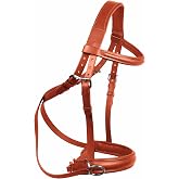 Hulara Genuine English Leather Crossover | Crossunder Bitless Horse Bridle Headstall with Reins