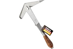 Picard Tilers Hammer 700g - Right-Handed, Rhineland Pattern, Hand-Forged Leather Grip Hammer with Nail Puller, Alloyed Steel Head, Professional Tiling & Roofing Tool, 20700
