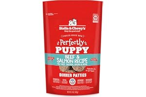 Stella & Chewy's Freeze Dried Raw Dinner Patties – Crafted for Puppies – Grain Free, Protein Rich Perfectly Puppy Chicken & Salmon Recipe – 14 oz Bag