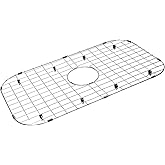 Serene Valley Sink Protector Grid 26-1/16" x 14-1/16", Centered Drain with Corner Radius 3-1/2", 304 Stainless Steel Material NLW2614C