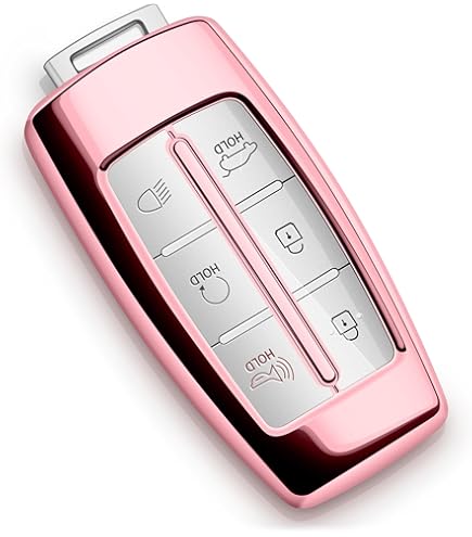 Key Fob Cover Case For Genesis GV80, GV70, G70, G80, G90, GV90 – 8 Button Smart Key Protector (White)