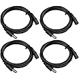 ANLINK 4 Pack 3ft 1M DC Power Extension Cable, 4PCS DC 12V Power Adapter Extension Cord 5.5mm x 2.1mm for CCTV Security Camer