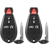 NPAUTO Key Fob Fobik Replacements for Dodge Challenger 2008-2014, Durango, Charger, Chrysler 300, Jeep Grand Cherokee Truck Keyless Entry Remote Control Start Car Key Fob (M3N5WY783X, 433 MHz, 2-Pack)