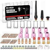 RX WELD 79PCS TIG Welding Accessories Torch Kit | Stubby Gas, #10 Cup, #12 lass Cup, WP-17/18/26