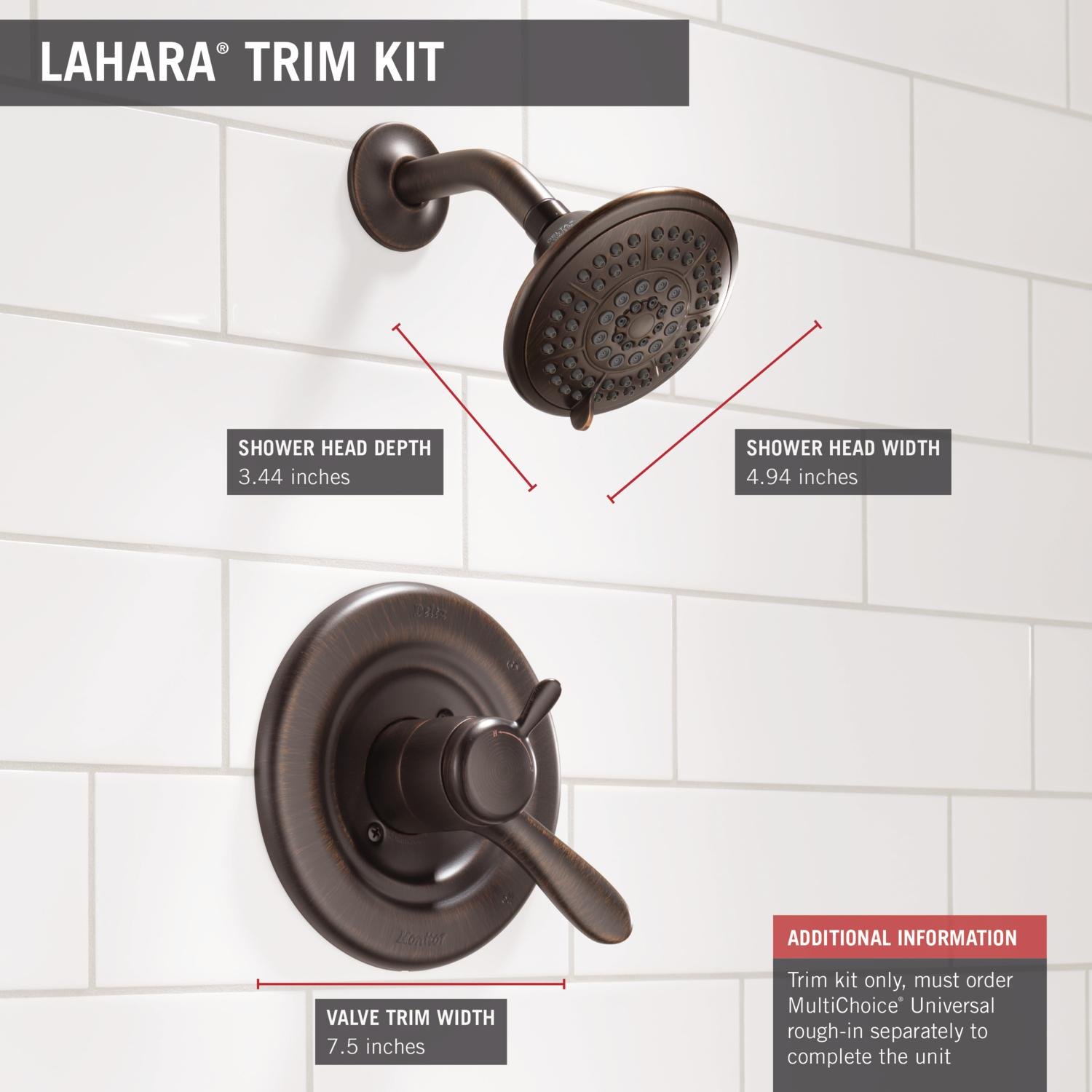 Delta Faucet Lahara 17 Series DualFunction Tub and Shower Trim Kit