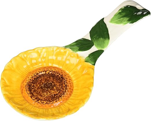 Amazon Com Tuscany 3d Sunflower Spoon Rest Kitchen Dining