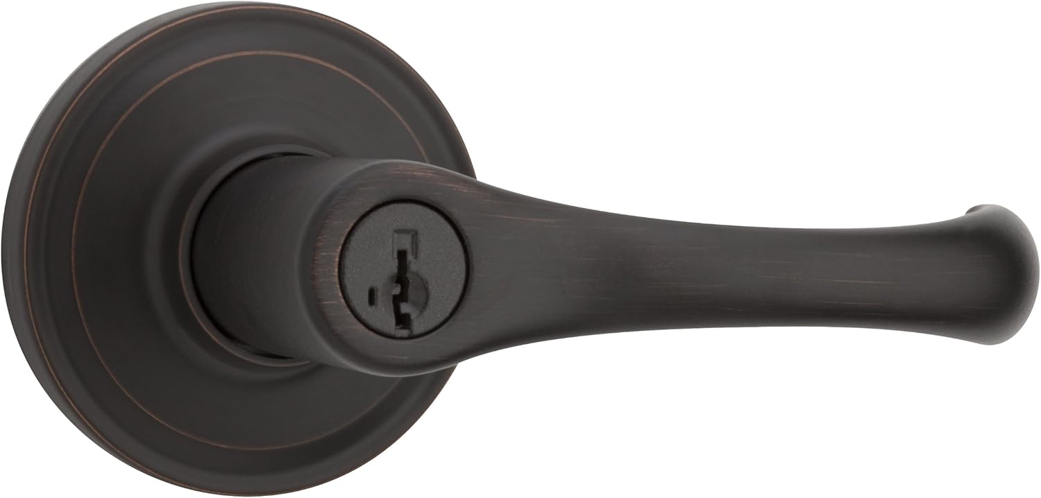Weiser Aspen Entry Lever Featuring SmartKey, Exterior Door Handle