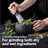 H&S Premium Granite Mortar and Pestle Large 16cm Diameter Black view 8