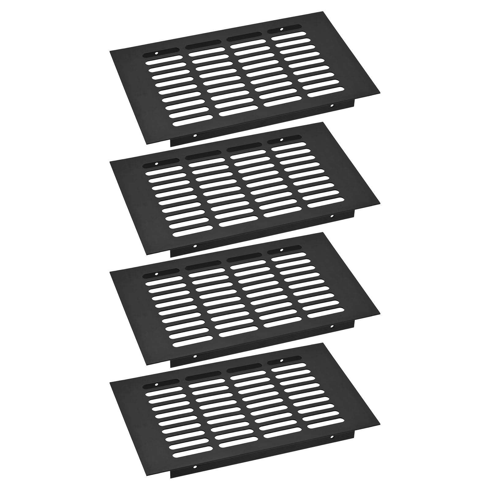uxcell 4pcs Rectangle Ventilation Grille Aluminum