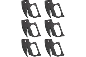 TENARE 6 Pcs Letter Opener Envelope Slitter Plastic Envelope Knife Stationery Cutter Black Mail Opener Wrapping Paper Cutter for Office and Home