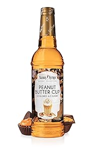 Jordan’s Skinny Syrups, Sugar Free Peaunt Butter Cup Syrup, Healthy Flavors with 0 Calories, 0 Sugar, 0 Carbs, 25.4 Fl Oz Bottle