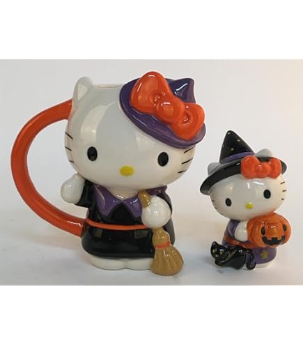Amazon.com: Blue Sky Clayworks Hello Kitty Halloween Black Cat Mug