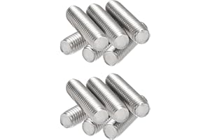 HiPicco 1/4"-20 Fully All Threaded Rod & Studs, 30mm/1.18" Length, 304 Stainless Steel Right Hand Thread Screw for Furniture Mounting Assembly Fastening 12 Pack