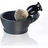 Shaving Brush Set for Men,2 in 1 Shaving Brush Set Includes Pure Badger Shaving Brush and PLA Shaving Bowl (Set2)