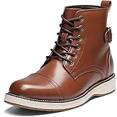 Bruno Marc Men's Motorcycle Combat Boots Lace-Up Casual Dress Biker Boot