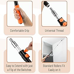 Bates- ‎Telescoping Pole, 2.4 to 6 Ft Long, Black